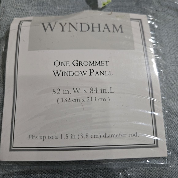 Wyndham Light Filtering Grommet Window Curtain‎ Panel in Grey 52" x 84" - Picture 3 of 4